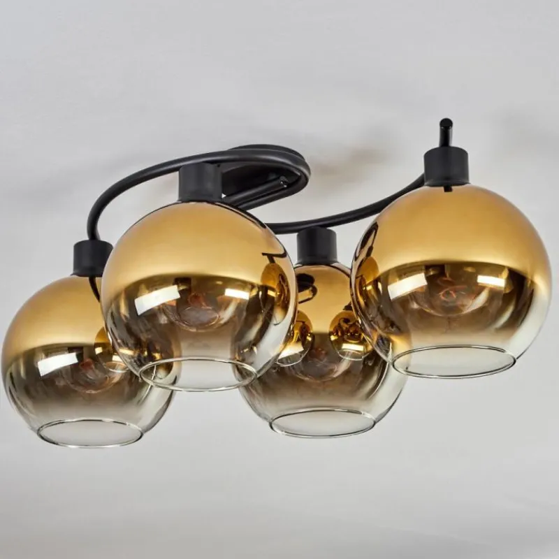 hofstein Plafonnier - Verre Koyoto Or, Clair, 4 lumières