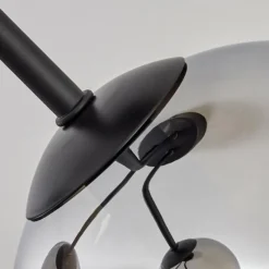 hofstein Plafonnier - Verre Koyoto Chrome, Fumé, 3 lumières