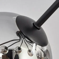 hofstein Plafonnier - Verre Koyoto Chrome, Clair, Fumé, 7 lumières