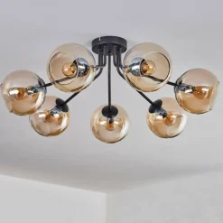 hofstein Plafonnier - Verre Koyoto Ambre, 7 lumières