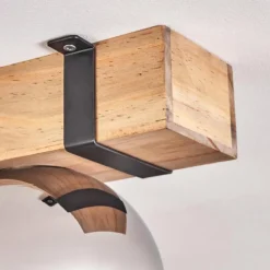 Luminaires Scandinaves-hofstein Plafonnier - Verre Montgomery Écru, Noir, 5 lumières