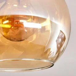 Lampes Industrielles-hofstein Plafonnier - Verre Montgomery Écru, Noir, 2 lumières