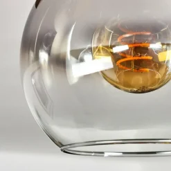 Suspension Verre Fumé-hofstein Plafonnier - Verre Montgomery Écru, Noir, 2 lumières