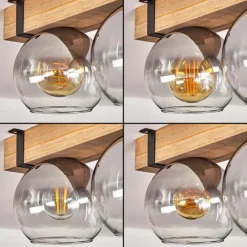 Suspension Verre Fumé-hofstein Plafonnier - Verre Montgomery Écru, Noir, 5 lumières