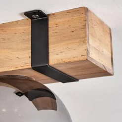 Suspension Verre Fumé-hofstein Plafonnier - Verre Montgomery Écru, Noir, 5 lumières