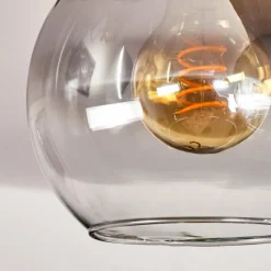 Suspension Verre Fumé-hofstein Plafonnier - Verre Montgomery Écru, Noir, 5 lumières