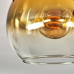 Lampes Dorées-hofstein Plafonnier - Verre Montgomery Écru, Noir, 2 lumières