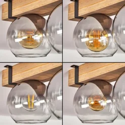 Suspension Verre Fumé-hofstein Plafonnier - Verre Montgomery Écru, Noir, 2 lumières