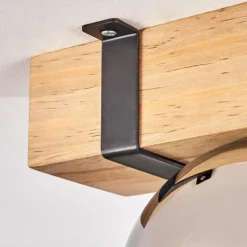 hofstein Plafonnier - Verre Montgomery Écru, Noir, 1 lumière