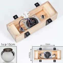 hofstein Plafonnier - Verre Montgomery Écru, Noir, 1 lumière