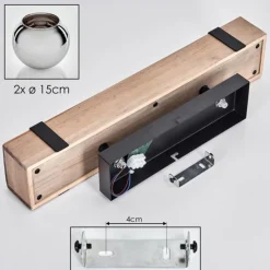 hofstein Plafonnier - Verre Montgomery Écru, Noir, 2 lumières