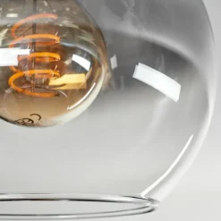 hofstein Plafonnier - Verre Montgomery Écru, Noir, 2 lumières