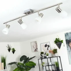 hofstein Plafonnier Villaseca LED Nickel mat, 4 lumières