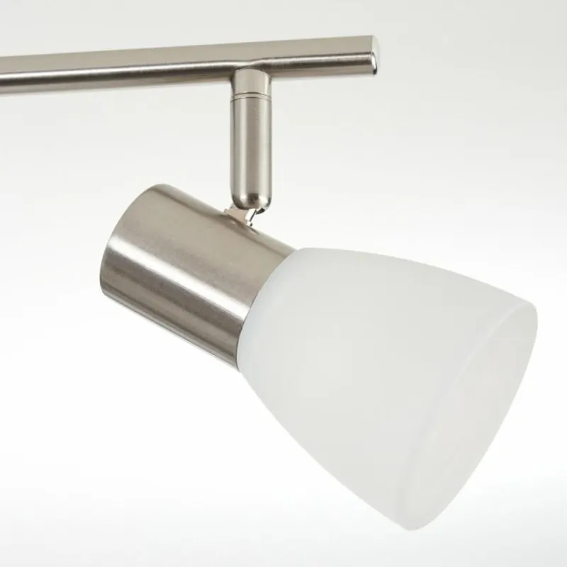 hofstein Plafonnier Villaseca LED Nickel mat, 6 lumières