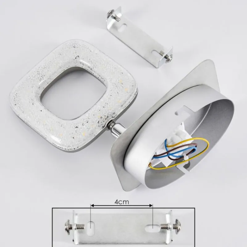 hofstein Plafonnier Villenauxe LED Chrome, Nickel mat, 1 lumière