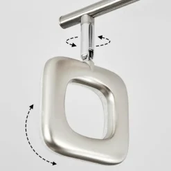 hofstein Plafonnier Villenauxe LED Chrome, Nickel mat, 2 lumières