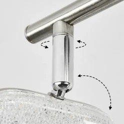 hofstein Plafonnier Villenauxe LED Chrome, Nickel mat, 4 lumières