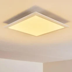 hofstein Plafonnier Voisines LED Blanc, 1 lumière, Télécommandes, Changeur de couleurs