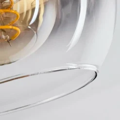 Suspension Verre Fumé-hofstein Plafonnier Vouhet Brun, Couleur bois, Noir, 3 lumières