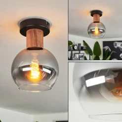 Suspension Verre Fumé-hofstein Plafonnier Vouhet Clair, Fumé, 1 lumière