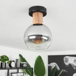 Suspension Verre Fumé-hofstein Plafonnier Vouhet Clair, Fumé, 1 lumière