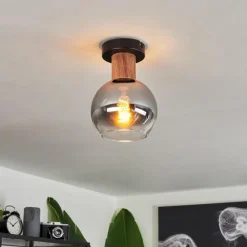 Suspension Verre Fumé-hofstein Plafonnier Vouhet Clair, Fumé, 1 lumière