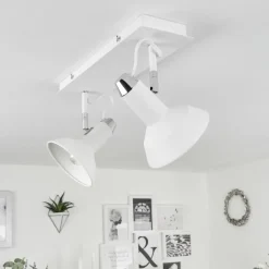 hofstein Plafonnier Vouzy Blanc, 2 lumières