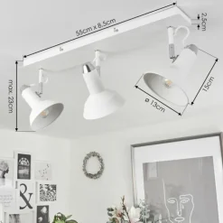 hofstein Plafonnier Vouzy Blanc, 3 lumières