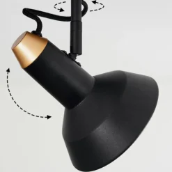 hofstein Plafonnier Vouzy Noir, 3 lumières