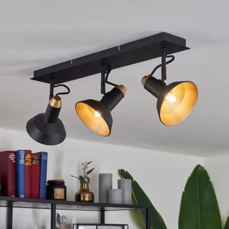 hofstein Plafonnier Vouzy Noir, 3 lumières