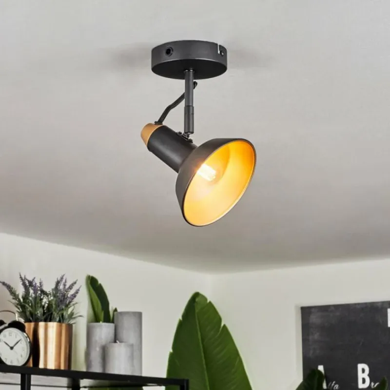 hofstein Plafonnier Vouzy Noir, 1 lumière