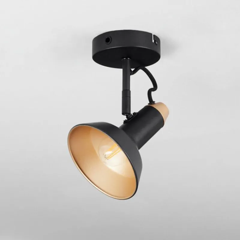 hofstein Plafonnier Vouzy Noir, 1 lumière