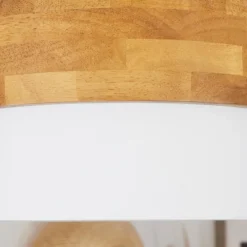 Lampes En Tissu-hofstein Plafonnier Vrolle Bois clair, Nickel mat, 2 lumières