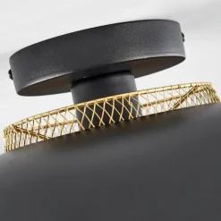 Lampes Dorées-hofstein Plafonnier Wambez Noir, 1 lumière