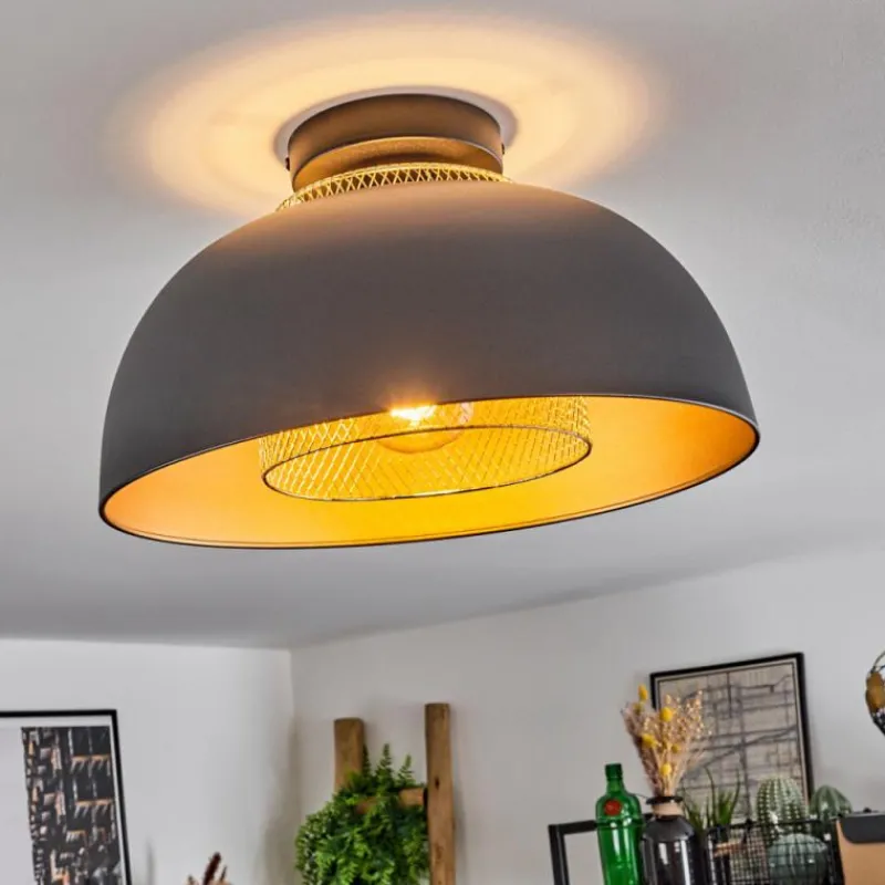 Lampes Dorées-hofstein Plafonnier Wambez Noir, 1 lumière