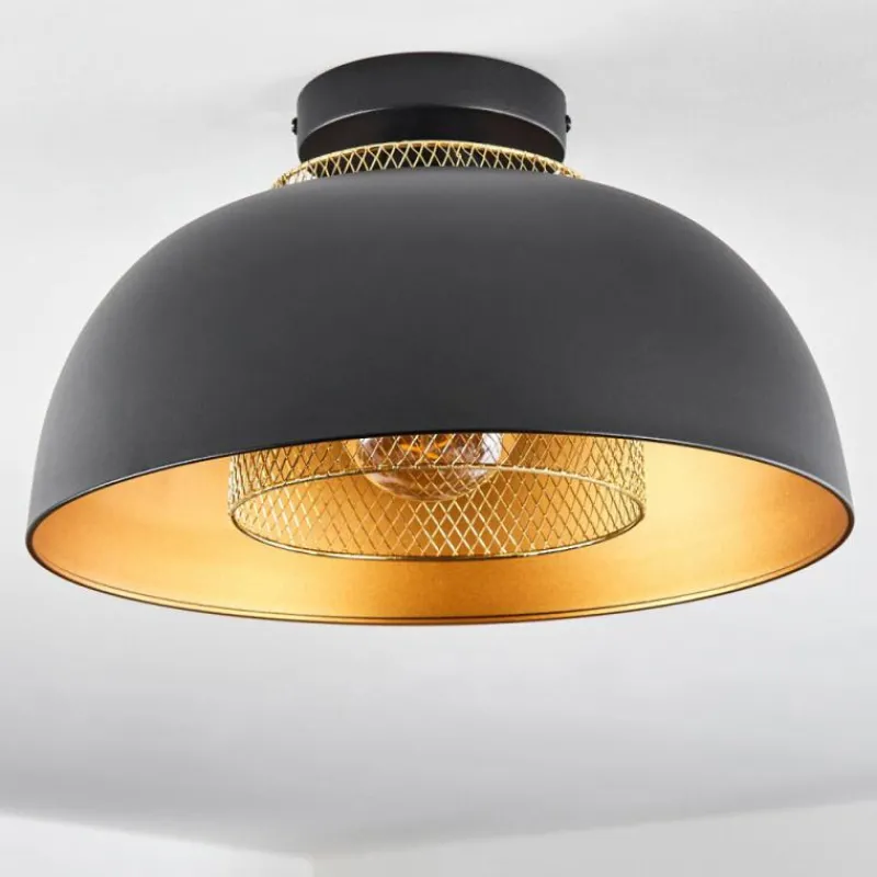 Lampes Dorées-hofstein Plafonnier Wambez Noir, 1 lumière