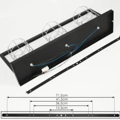 Lampes Industrielles-hofstein Plafonnier Wynyard Noir, 3 lumières