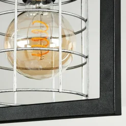 Lampes Industrielles-hofstein Plafonnier Wynyard Noir, 3 lumières