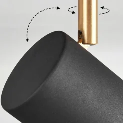 hofstein Plafonnier Zuoz Laiton, Noir, 4 lumières