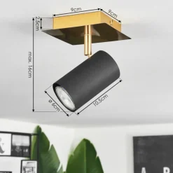 Lampes Dorées-hofstein Plafonnier Zuoz Or, 1 lumière