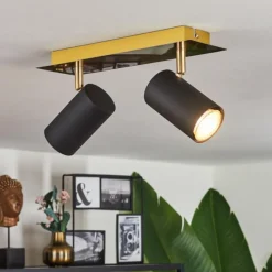 Lampes Dorées-hofstein Plafonnier Zuoz Or, 2 lumières