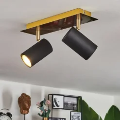 Lampes Dorées-hofstein Plafonnier Zuoz Or, 2 lumières