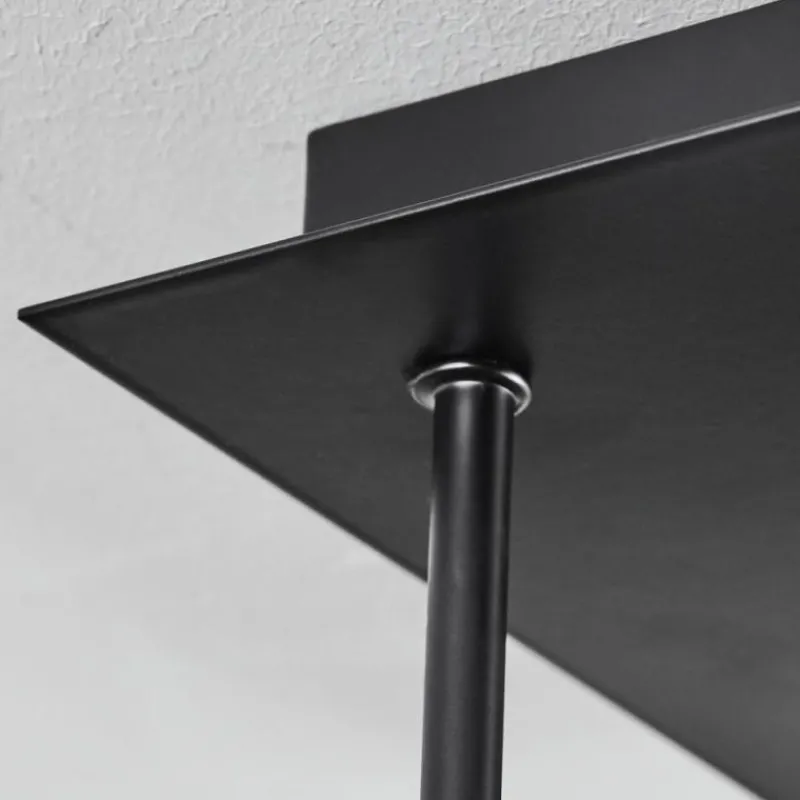 Suspension Verre Fumé-hofstein Plafonnier Abramo LED Noir, 5 lumières