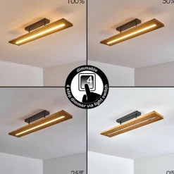 hofstein Plafonnier Adak LED Gris, 1 lumière