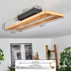 Luminaires Scandinaves-hofstein Plafonnier Adak LED Noir, 1 lumière