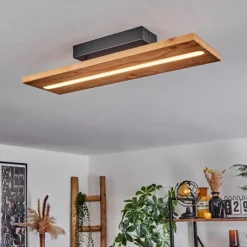 Luminaires Scandinaves-hofstein Plafonnier Adak LED Noir, 1 lumière