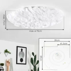 Lampes En Tissu-hofstein Plafonnier Adegoiva LED Blanc, 1 lumière