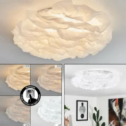 Lampes En Tissu-hofstein Plafonnier Adegoiva LED Blanc, 1 lumière