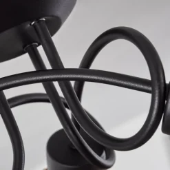 Style Boho-Chic-hofstein Plafonnier Aeschi Noir, 3 lumières