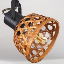 Style Boho-Chic-hofstein Plafonnier Aeschi Noir, 2 lumières